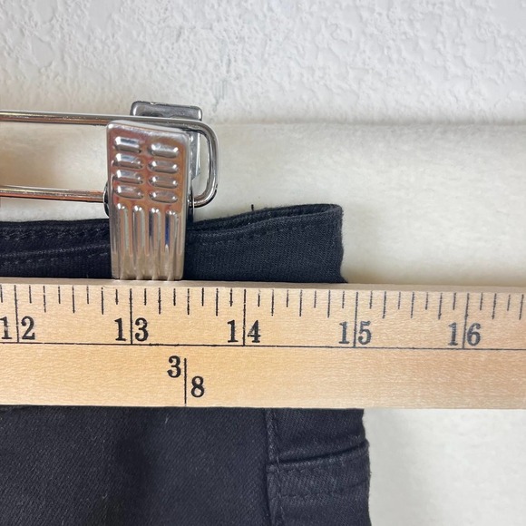 Kancan Black Cut Off Fringe Raw Hem Jean Denim Shorts Style KC6033BK Size 9/28 - Picture 5 of 8